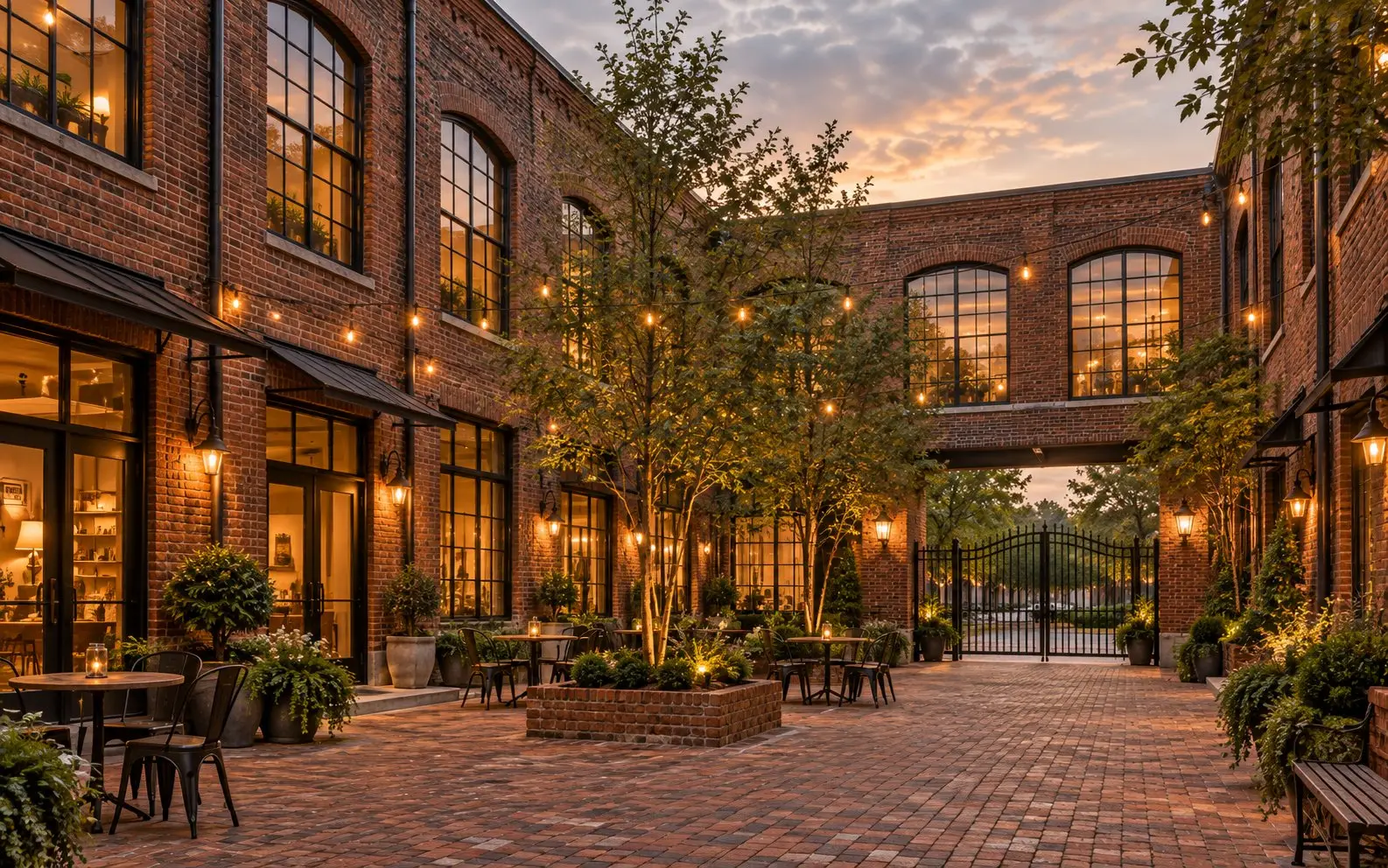 The loading court is now a public courtyard.