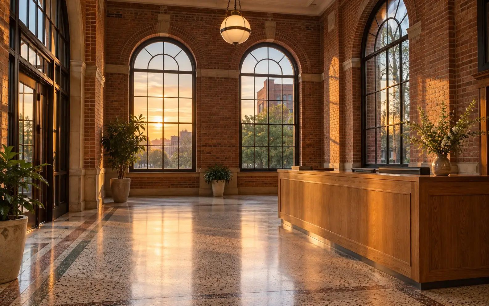 The old exchange building is the front door.